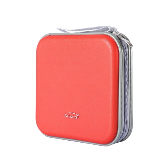 1 Pcs CD Case, 40 Capacity DVD Wallet Storage Organizer Holder VCD Bag, Portable Storage Wallet, Hard Plastic DVD Disc Cases Storage Binder for Car Home Travel