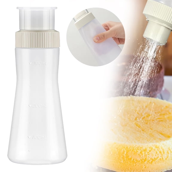 1 Pcs Cake Moistening Bottle Syrup Dispense 12 Oz/350ml Graduated Plastic Squeeze Bottle for Soaking Honey Syrup Rain Spray with Sealing Lid Easy Storage Reusable Baking Tools (White)