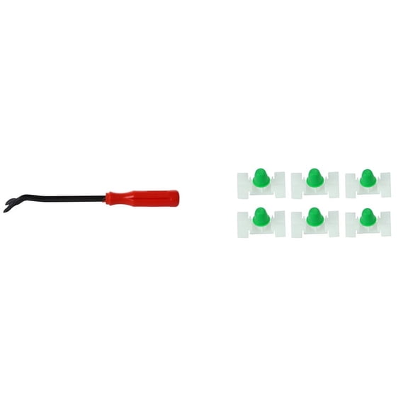 1 Pcs Car Van Door Trim Clip Remover Fastener Tool & 50Pcs Car Exterior Door Trim Panel Fastener Moulding Clip