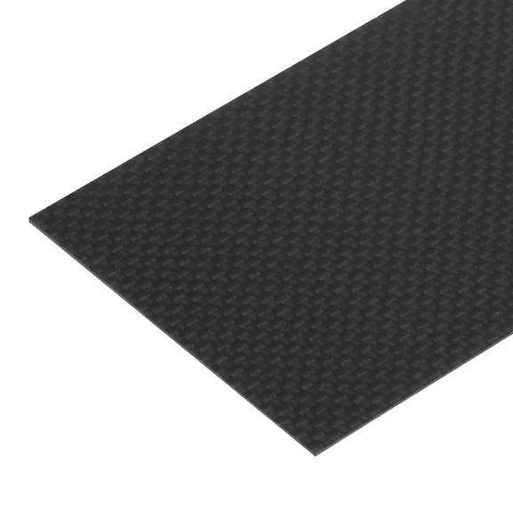 Uxcell 1 Count Carbon Fiber Sheet Pultruded Flat Carbon Fiber Strip for Kites RC plane 125x75x1mm Glossy