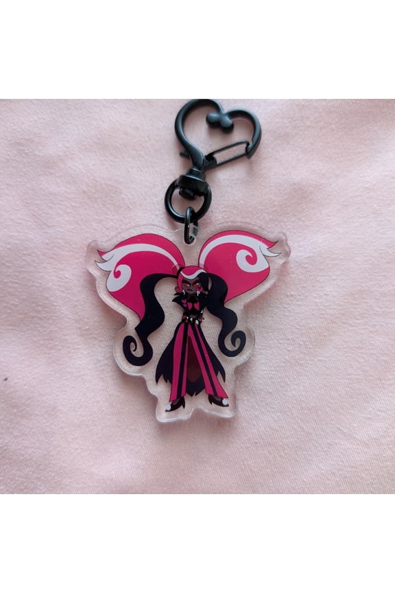 1 Pcs Cartoon Demon Hotel Fashion Influencer Acrylic Charm Keychain Anime Bag Accessory Fan Gift