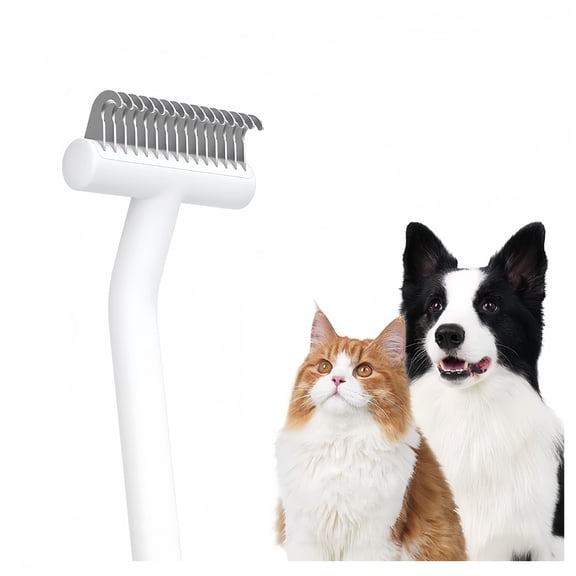 1 Pcs Cat and Dog Brush for Shedding and Undercoat Dematting, Pet Grooming Tool for Medium to Long Hair Pets, Skin-Safe and Lightweight
