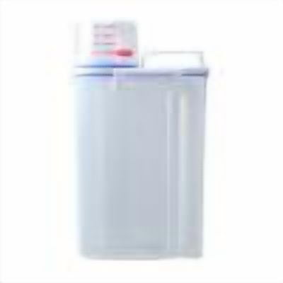 1 Pcs Cereal Container, Dry Food Airtight Cereal Container with Measuring Cup Lid, Plastic Transparent Bulk Grain Dispenser Box for Oatmeal, Flour, Nuts