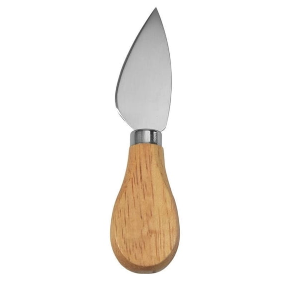 1 Pcs Cheese Knife Wood Handle, Stainless Steel Cheese Slicer and Cutter, Butter Knife Spreader for Cold Butter, Soft Cheese Spreader, Jam, Charcuterie, Pastry