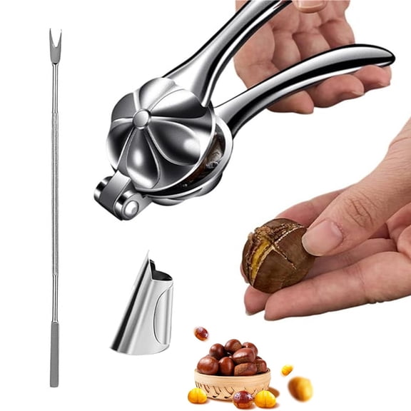 1 Pcs Chestnut Cutter Tool Chestnut Peeler Aluminum Alloy Chestnut Opener Chestnut Cracker Quick Clip Chestnut Sheath Cutter Nut Cracker Sheller Kitchen Tool