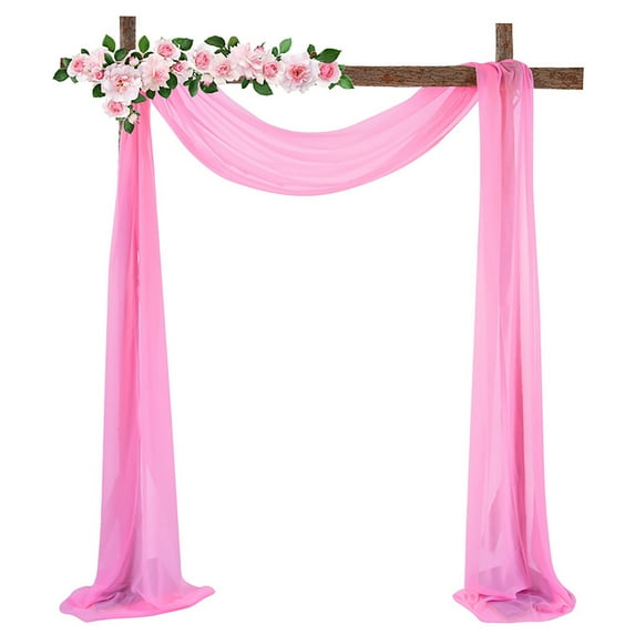 1 Pcs Chiffon Curtain Solid Color Window Curtain Wedding Arch Curtain Photo Photography Outdoor Background Cloth