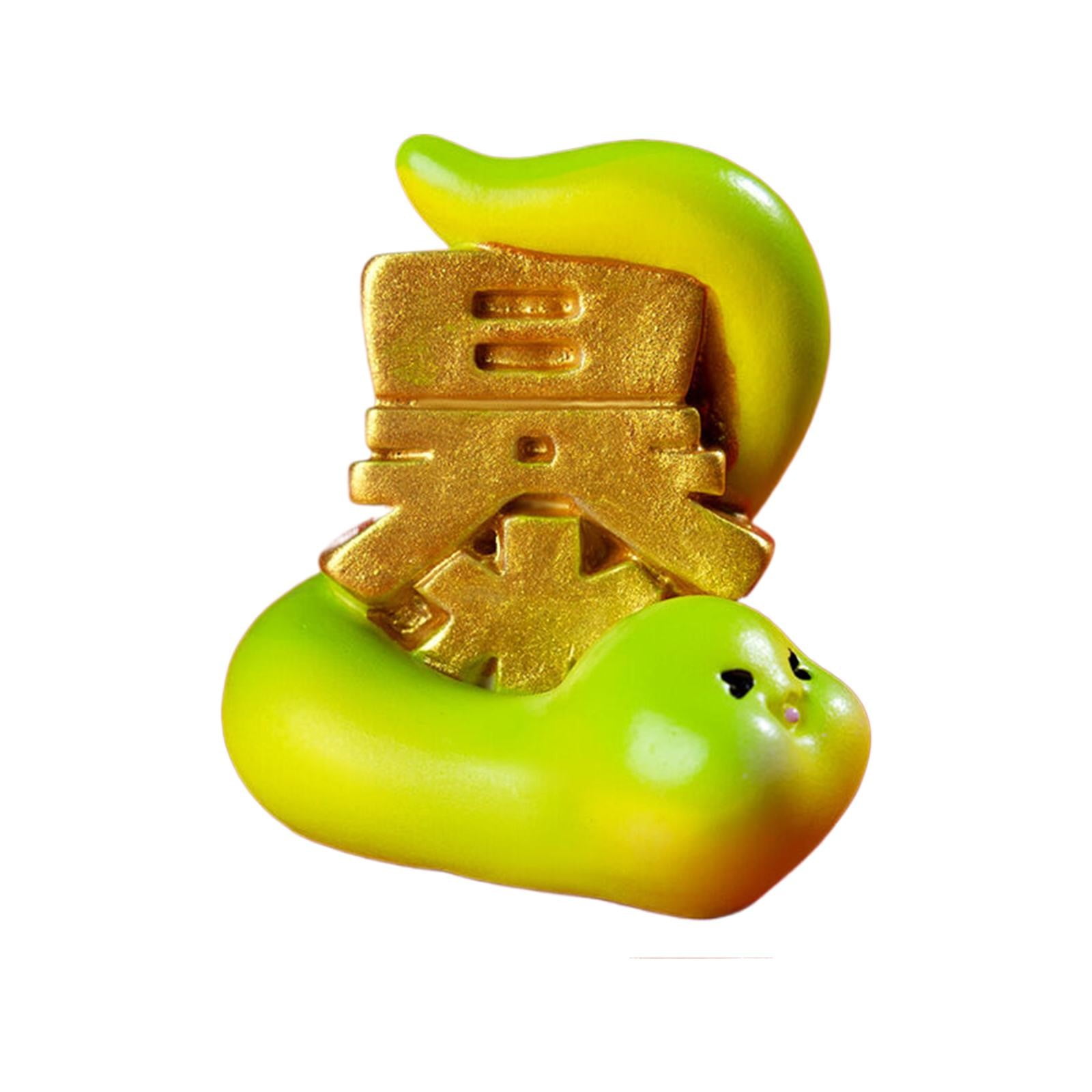 1 Pcs Chinese Lunar New Year 2025 Snake Fortune Resin Mini Figurines