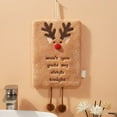 thumbnail image 1 of Sahpxhe 1 Pcs Christmas Elk Hand Towels With A Lanyard, Soft Cute Towels Suitable for Christmas Decorations Hanging In Household Kitchens 8.66x7.09 Inch Brown, 1 of 6