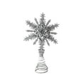 thumbnail image 1 of 1 Pcs Christmas Glitter Snowflake Tree Topper Gold Silver Xmas Decor Snowflake for Top Small Christmas Ornaments Decoration Tree Topper for Xmas New Year Party Holiday Indoor Home(8.34"X4.44"), 1 of 3