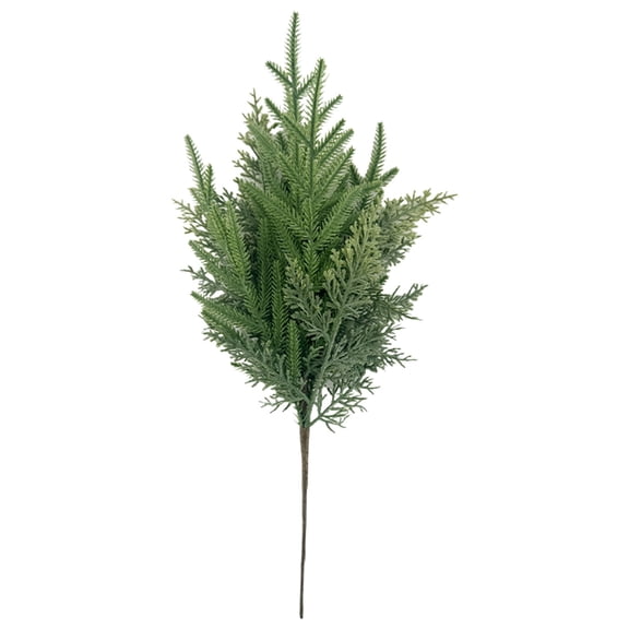 1 Pcs Christmas Norfolk Pine Branches, 20 Inch Real Touch Artificial Norfolk Pine Branch Faux Cedar Pine Stem Fake Greenery Pine Picks for Vase DIY Garland Wreath Home Decoration