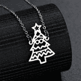 thumbnail image 1 of 1 Pcs Christmas Tree Pendant Necklace for Women Adjustable Link Chain Necklace Thanksgiving Xmas Party Jewelry Gift, 1 of 7