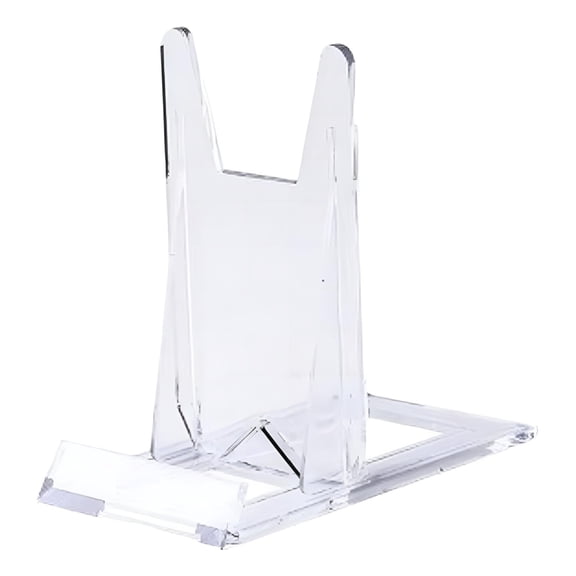 1 Pcs Clear Acrylic Adjustable Desktop Book Stand, Two Part Adjustable Clear Plastic Display Stand Easel for 5-9 Inch Plates, Bowls, Picture Frames, Books, Comics, Photo, Small Signs and Collectibles