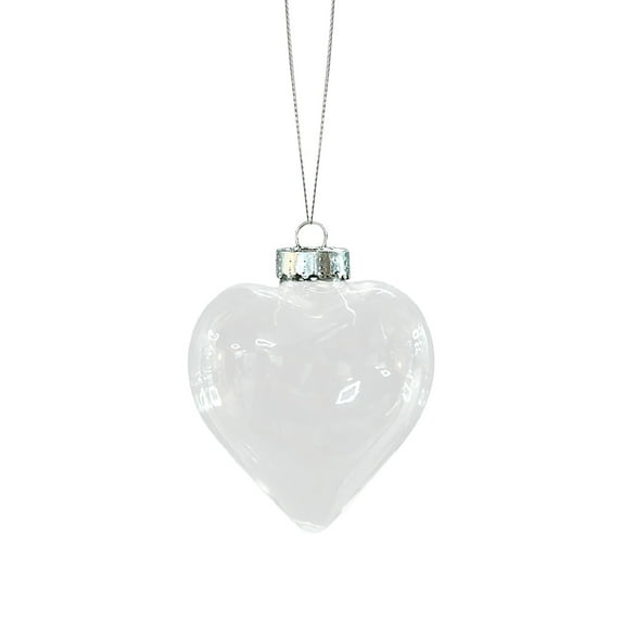 1 Pcs Clear Plastic Fillable Ornament Balls, Removable Top Clear Hanging Ornaments Ball, DIY Plastic Ornaments Round Balls, Perfect for Decoration On Christmas Trees, Wedding, Party (110 mm)