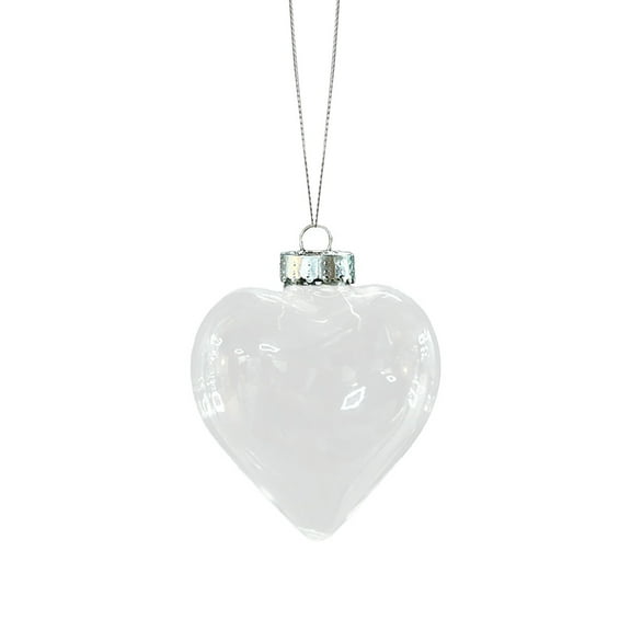 1 Pcs Clear Plastic Fillable Ornament Balls, Removable Top Clear Hanging Ornaments Ball, DIY Plastic Ornaments Round Balls, Perfect for Decoration On Christmas Trees, Wedding, Party (110 mm)