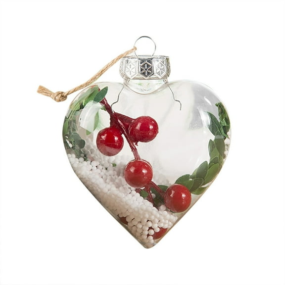 1 Pcs Clear Plastic Fillable Ornament Balls, Removable Top Clear Hanging Ornaments Ball, DIY Plastic Ornaments Round Balls, Perfect for Decoration On Christmas Trees, Wedding, Party (90 mm)