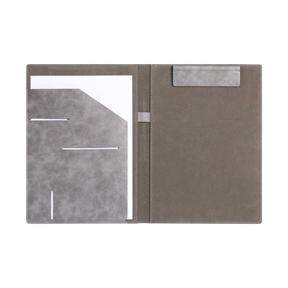 1 Pcs Clipboard Folder,Padfolio Clipboard Folder,Pu Leather Portfolio Notepad Organizer,Portfolio Folder with Cover,Business Writing Clip Board Organizer,for Documents,Business Card,Interview,B