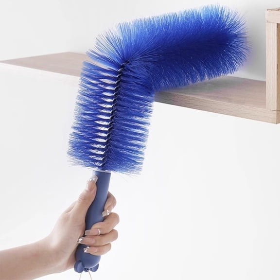 1 Pcs Cobweb Duster, Bendable Fan Duster, Plastic Fan Cleaner Brush,Microfiber Head Dusting Brush, Reusable Dust Remover for Air Conditioning Shutters,Ceiling Fan Blades, Cars Material Easy to Handle