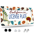 thumbnail image 1 of 1 Pcs Coffee Beans License Plate Frame, License Plate Cover for Car Decorative Parts, Aluminum License Plate Bracket Holder Rust-Proof Weather-Proof for US Standard Car, 1 of 9