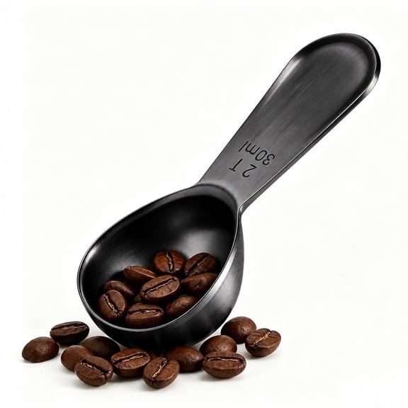 1 Pcs Coffee Scoop, 2 Tablespoon Measuring Spoon for Ground Coffee, Durable Stainless Steel, Easy to Use and Clean(Sliver)