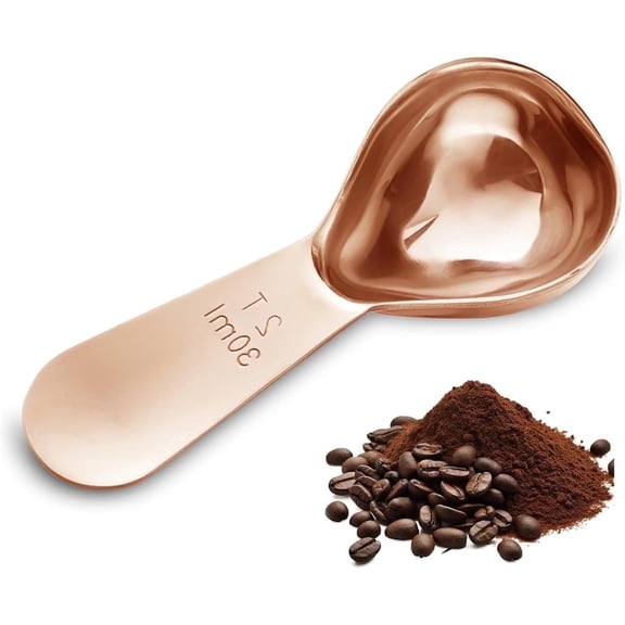 1 Pcs Coffee Scoop, 2 Tablespoon Measuring Spoon for Ground Coffee, Durable Stainless Steel, Easy to Use and Clean(Rose Gold）, Send Goods from Local Warehouse