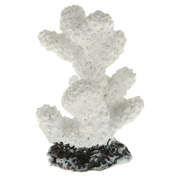 1 Pcs Colorful Coral Reef Decor Mini Faux Coral Decor for Aquarium Decorations White 3.5x5cm
