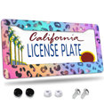 thumbnail image 1 of 1 Pcs Colorful License Plate Frame, License Plate Cover for Car Decorative Parts, Aluminum License Plate Bracket Holder Rust-Proof Weather-Proof for US Standard Car, 1 of 8