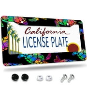 Yemen Flag License Plate Frame - Metal, Weatherproof, Fits US & Canada Plates, Easy Install