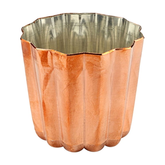 1 Pcs Copper Canele Mold, Cannelé Copper Tin-lined Mold, Traditional Size French Caneles Mold, Nonstick Pastry Caneles Mold 2.16 x 1.77 x 1.97"