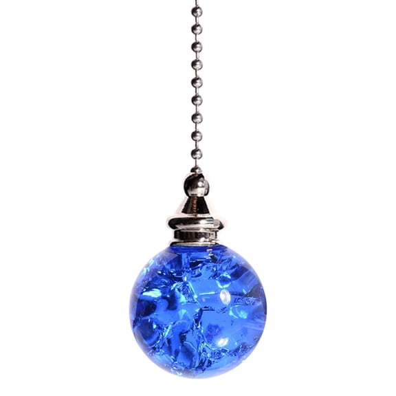 1 Pcs Crystal Ceiling Fan Pull Chain, Decorative String Pulls Pendant Extension, Beaded Ball Pull Chains Extender Ornament With Connector for Lamp 21"