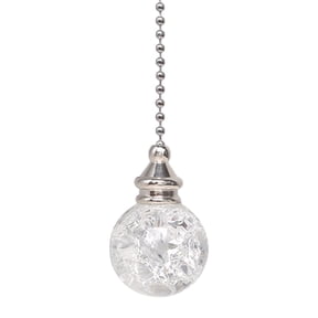 1 Pcs Crystal Ceiling Fan Pull Chain, Decorative String Pulls Pendant Extension, Beaded Ball Pull Chains Extender Ornament With Connector for Lamp 21"
