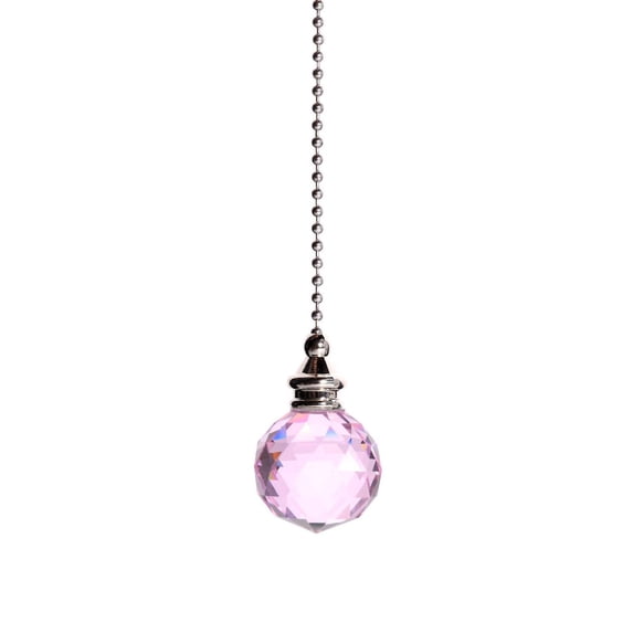 1 Pcs Crystal Ceiling Fan Pull Chain, Decorative String Pulls Pendant Extension, Beaded Ball Pull Chains Extender Ornament With Connector for Lamp