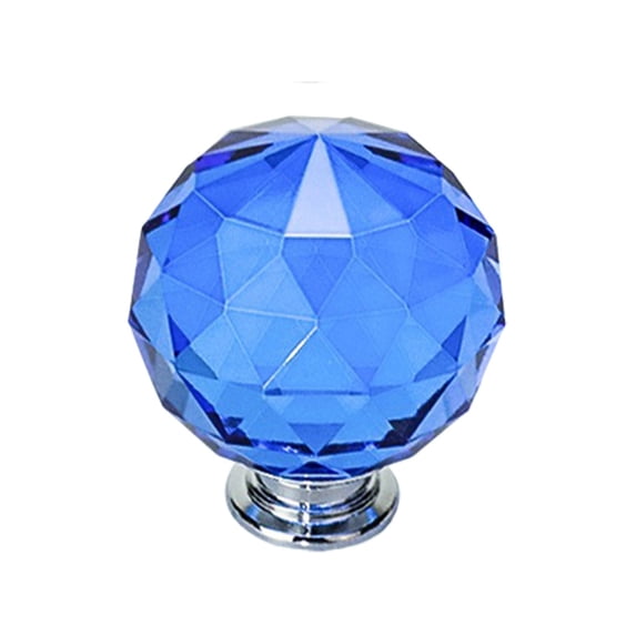 1 Pcs Crystal Glass Cabinet Knob, Spherical Diamond, Crystal Glass Pull Handle Cabinet Knobs Cupboard Drawers Cabinet Dresser Bookcase Wardrobe