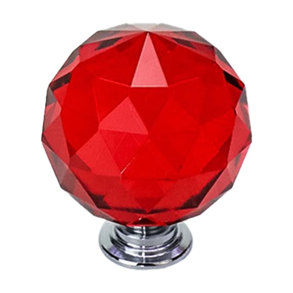 1 Pcs Crystal Glass Cabinet Knob, Spherical Diamond, Crystal Glass Pull Handle Cabinet Knobs Cupboard Drawers Cabinet Dresser Bookcase Wardrobe