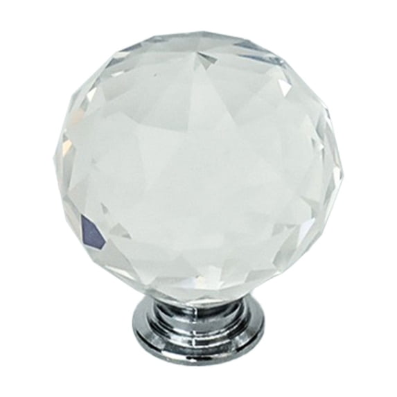 1 Pcs Crystal Glass Cabinet Knob, Spherical Diamond, Crystal Glass Pull Handle Cabinet Knobs Cupboard Drawers Cabinet Dresser Bookcase Wardrobe