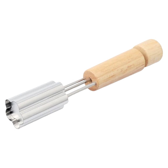 1 Pcs Cupcake Corer Tool,Cookie Cutters,Vegetable Cutters with Wooden Handle,Cookie Stamp,Stainless Steel Cake Digging Holes Device,Digging Holes Tools,Mini Shapes for Baking Decorative,B