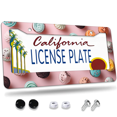 thumbnail image 1 of 1 Pcs Cupcakes License Plate Frame, License Plate Cover for Car Decorative Parts, Aluminum License Plate Bracket Holder Rust-Proof Weather-Proof for US Standard Car, 1 of 9