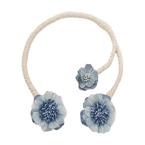 1 Pcs Curtain Decorative Tieback, Flower Curtain Holder No-Punch Flexible Curtains Holdbacks for Bedroom Home Office Decor