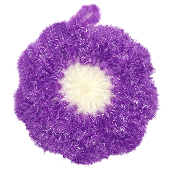 1 Pcs Cute Flower Dish Scrubber, Sink Cleaning Puff, Kitchen Sponge Net Crochet Scouring Pads Non-Scratch Dish Sponges for Dishwashing Cookware, Tubs, Sinks 4.7"