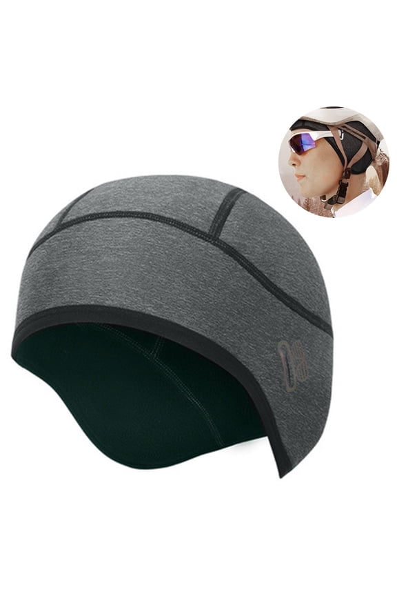 1 Pcs Cycling Hat Caps For Under Helmet Men Women With Windproof Thermal , Motorcycle Helmet Liner Cycle Cap Cover For Outdoor Sports Riding/Skiing/Running-Grey