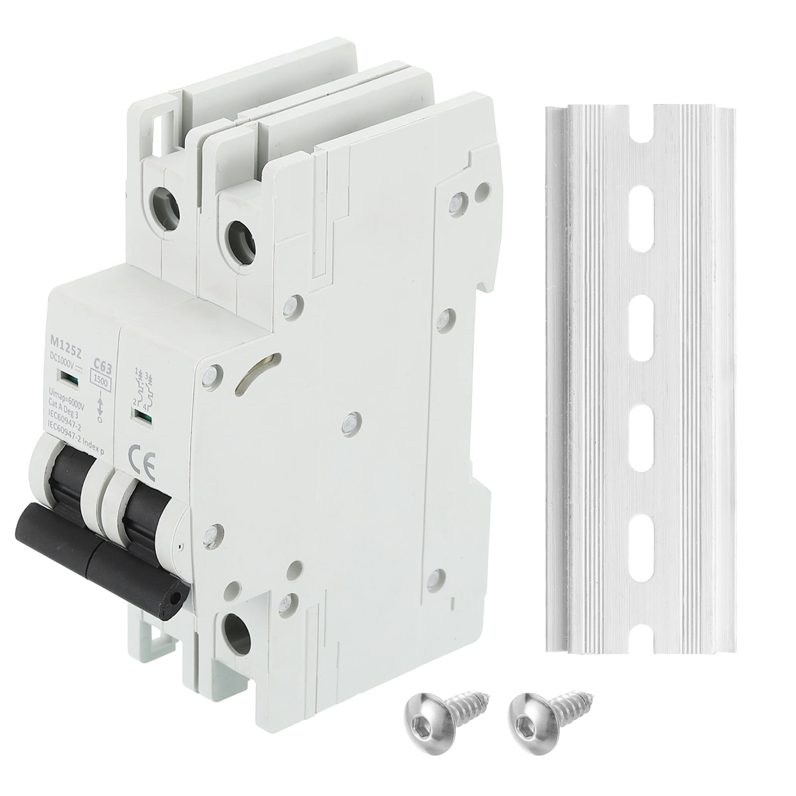 1 Pcs DC Miniature Circuit Breaker 2P 63A 1000V Isolator M125Z DIN Rail Mount Disconnect Switch Circuit Breaker Protection Thermal Magnetic Trip