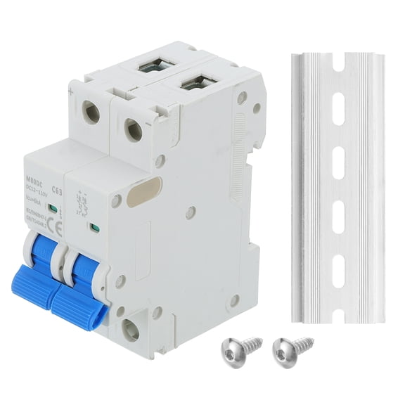 1 Pcs DC Miniature Circuit Breaker 2P 63A 12-110V Isolator M80DC DIN Rail Mount Disconnect Switch Circuit Breaker Protection Thermal Magnetic Trip