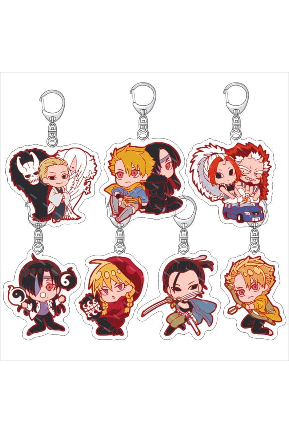 1 Pcs Daemons of The Shadow Realm Acrylic Keychain Anime Figure Yuru Asa Hana Keyring Backpack Pendant Decoration Fans Collection Gift
