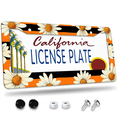 thumbnail image 1 of 1 Pcs Daisies License Plate Frame, License Plate Cover for Car Decorative Parts, Aluminum License Plate Bracket Holder Rust-Proof Weather-Proof for US Standard Car, 1 of 9
