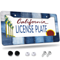 thumbnail image 1 of 1 Pcs Denim Patchwork License Plate Frame, License Plate Cover for Car Decorative Parts, Aluminum License Plate Bracket Holder Rust-Proof Weather-Proof for US Standard Car, 1 of 9