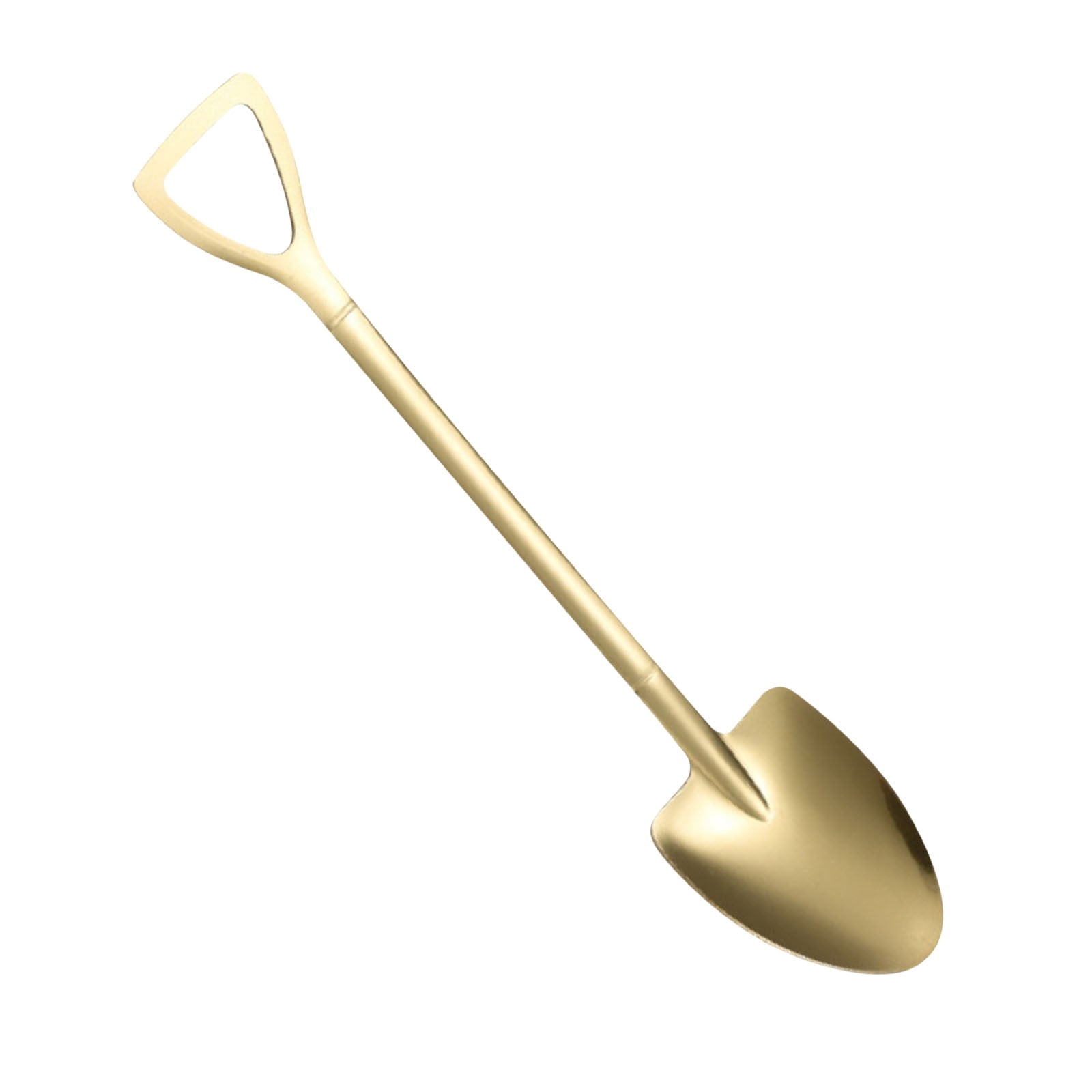 1 Pcs Dessert Spoon, Gold Shovel Shape Spoons, Stainless Steel Tea ...