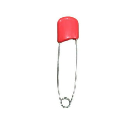 1 Pcs Diaper Pins, Diaper Pins for Cloth Diapers, Plastic Head Safety Pins with Stainless Steel Locking Closures, 1.61 inch (Watermelon Red)