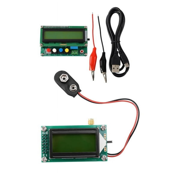 1 Pcs Digital Lcd Inductance Capacitance L/C Meter Capacitor Tester & 1 Pcs Diy High Accuracy and Sensitivity Module,green