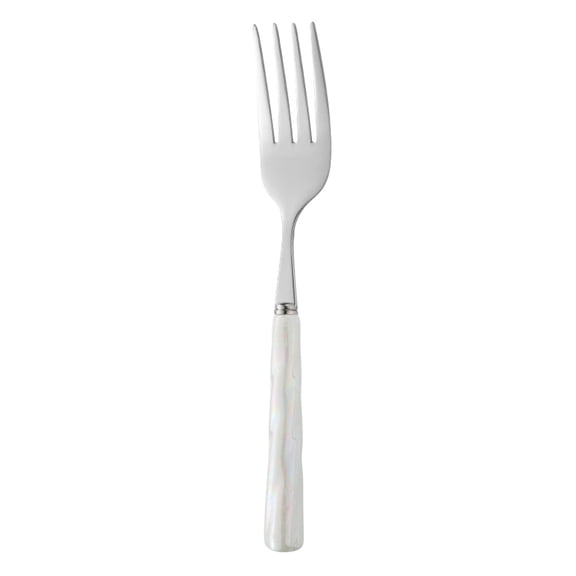 1 Pcs Dinner forks Stainless Steel,Heavy-Duty Metal forks with Ceramic Handle,7 Inch Utensils for Table Serving,Small Stainless Steel Dessert forks,Table forks for Home & Restaurant,White fork