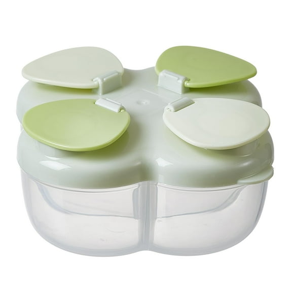 1 Pcs Divided Snack Containers, 4 Slot Fun & Functional Compartment Snack Containers, Travel Friendly, Easy to Use & Clean, Encourages Healthy Eating