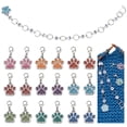 thumbnail image 1 of 1 Pcs Dog Paw Knitting Row Counter Chains and 18 Pcs Dog Paw Stitch Markers Alloy Enamel Charms Stitch Marker for Knitting Weaving Jewelry Making, 1 of 6